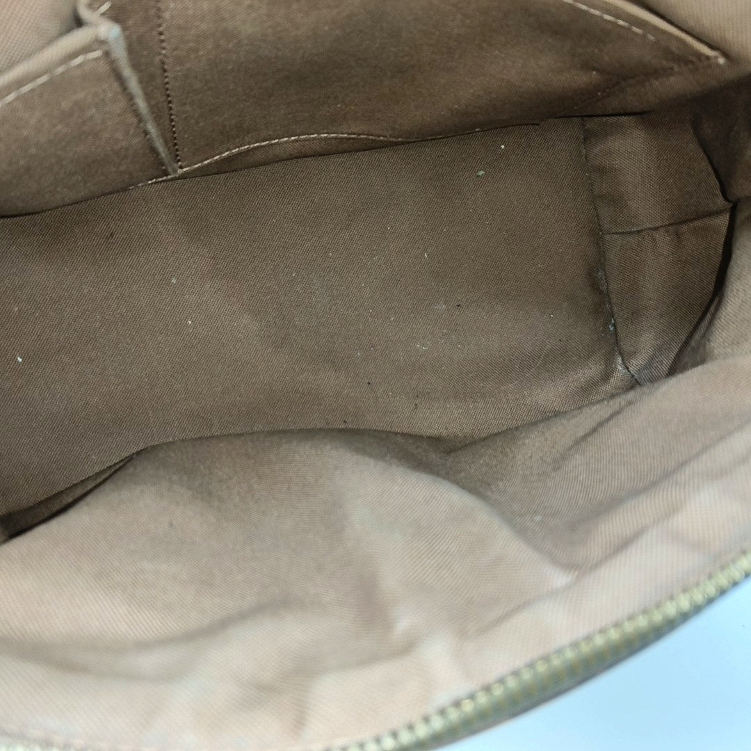 Monogram Coated Canvas Top Handle Bag Brown