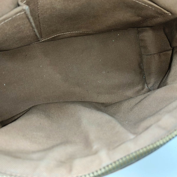 Monogram Coated Canvas Top Handle Bag Brown