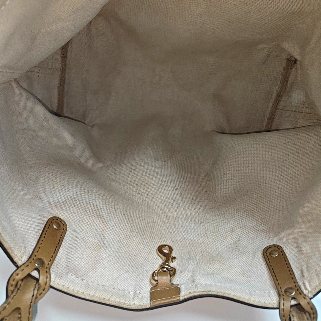 Monogram Canvas Tote Bag Medium Brown