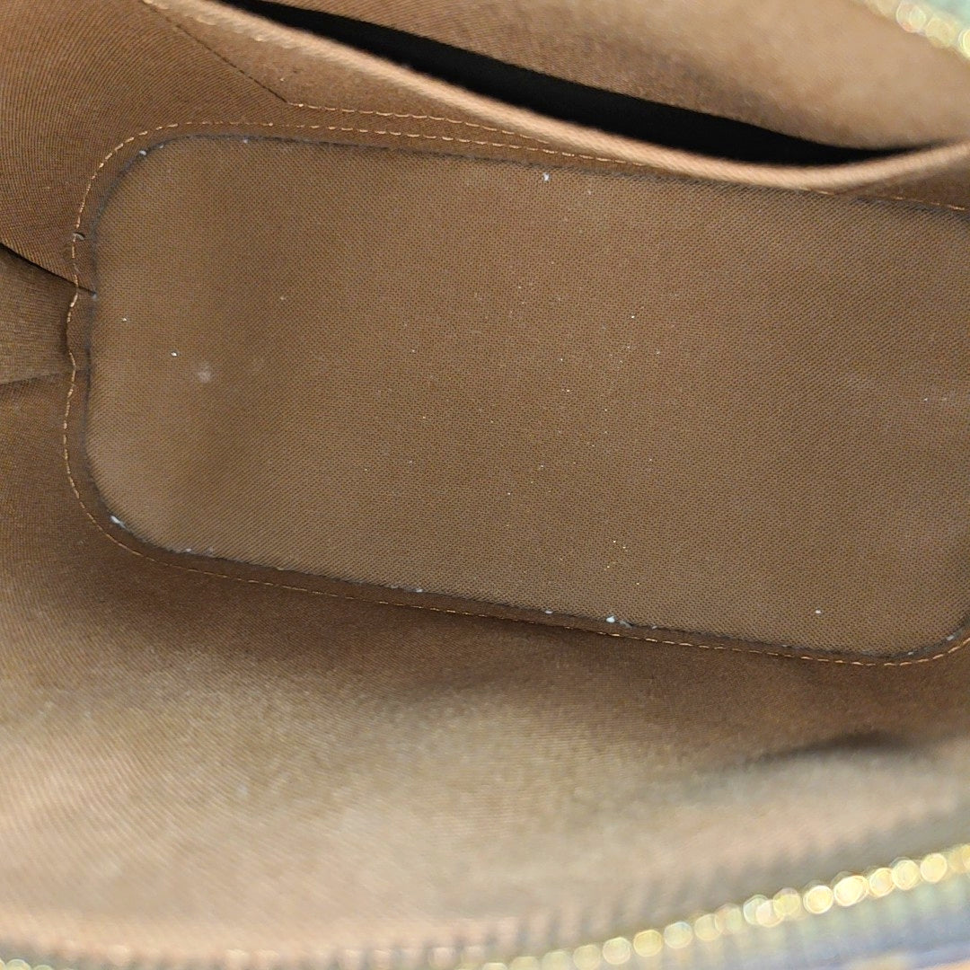 ALMA BB Monogram Coated Canvas Brown