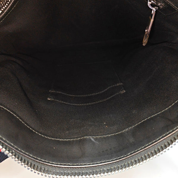 Monogram Coated Canvas Shoulder Bag Black