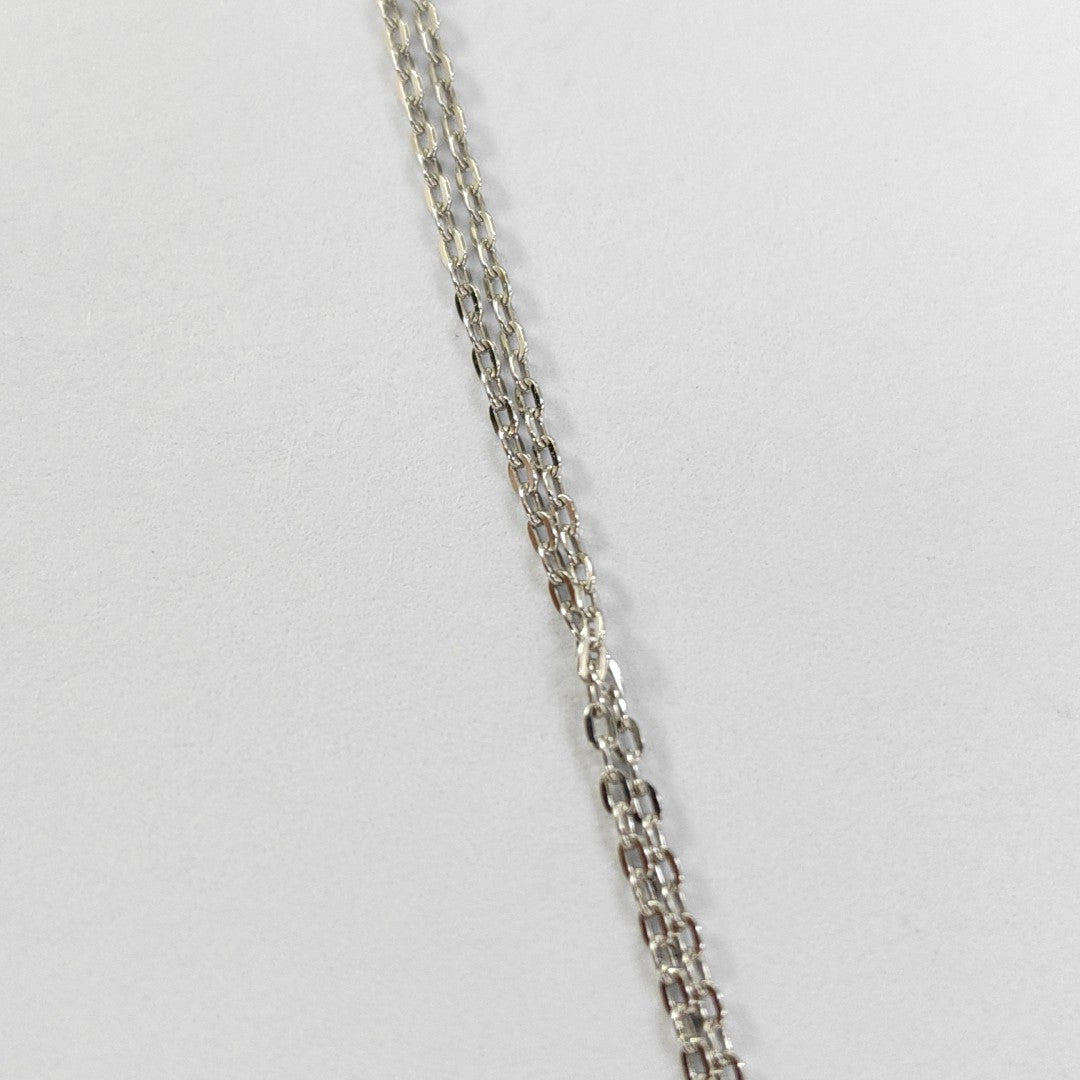 18k White Gold Silver Necklace