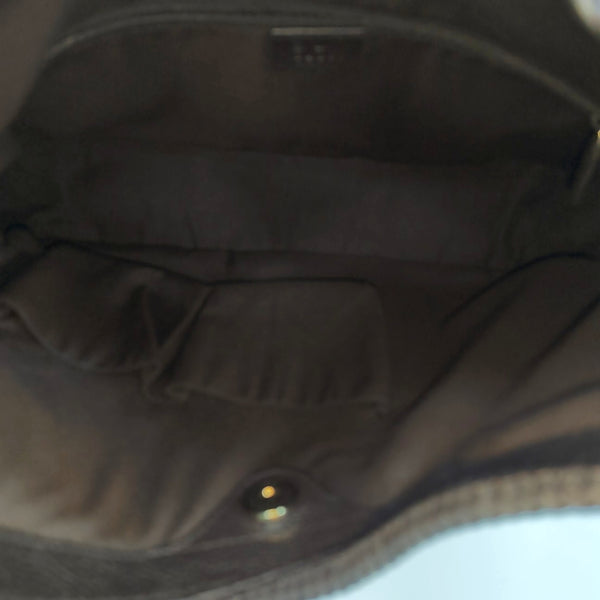 Calfskin Top Handle Bag Brown