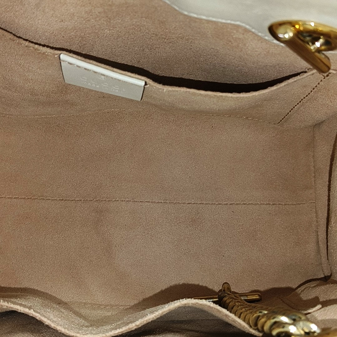 Padlock Small Monogram Coated Canvas Beige