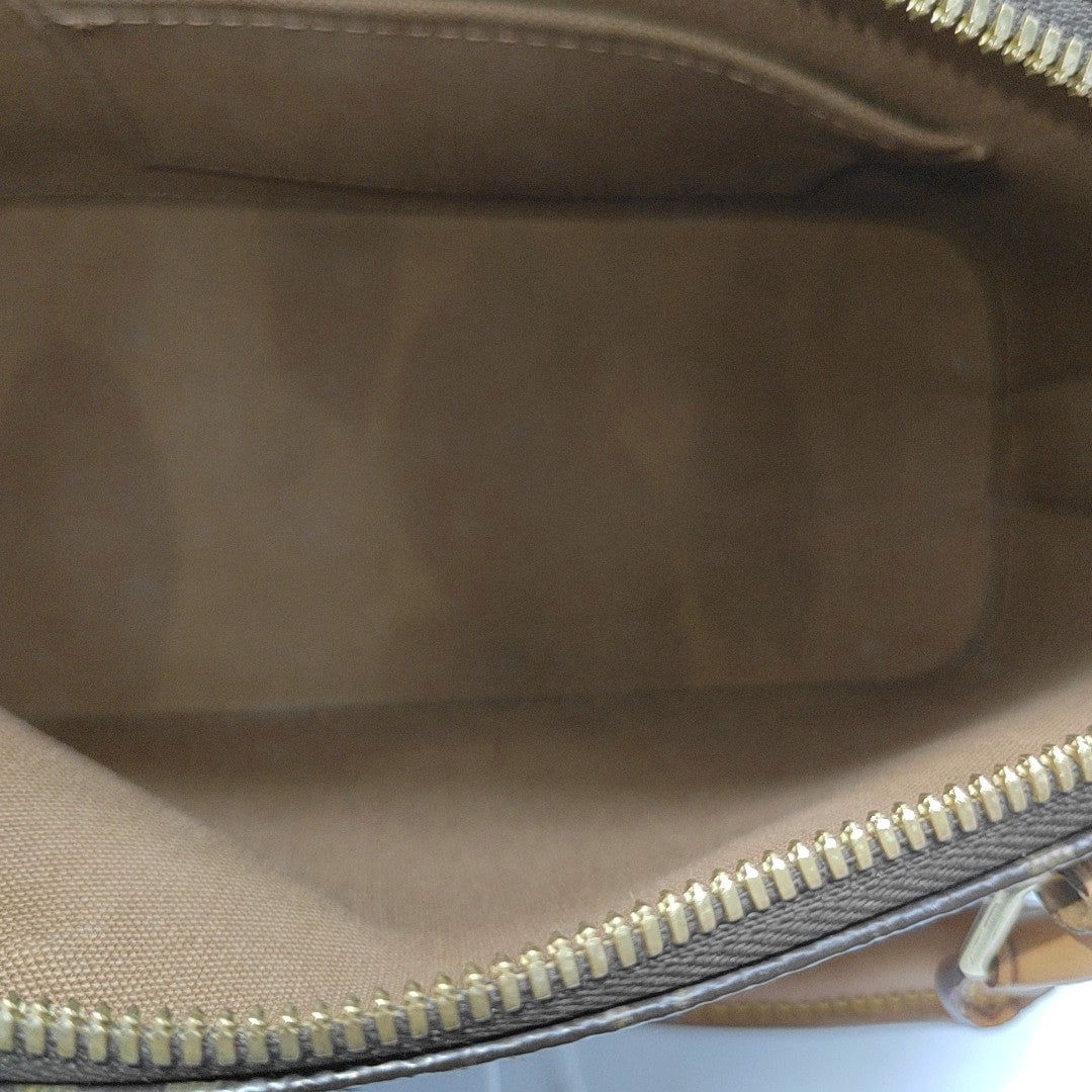 ALMA BB Monogram Coated Canvas Brown