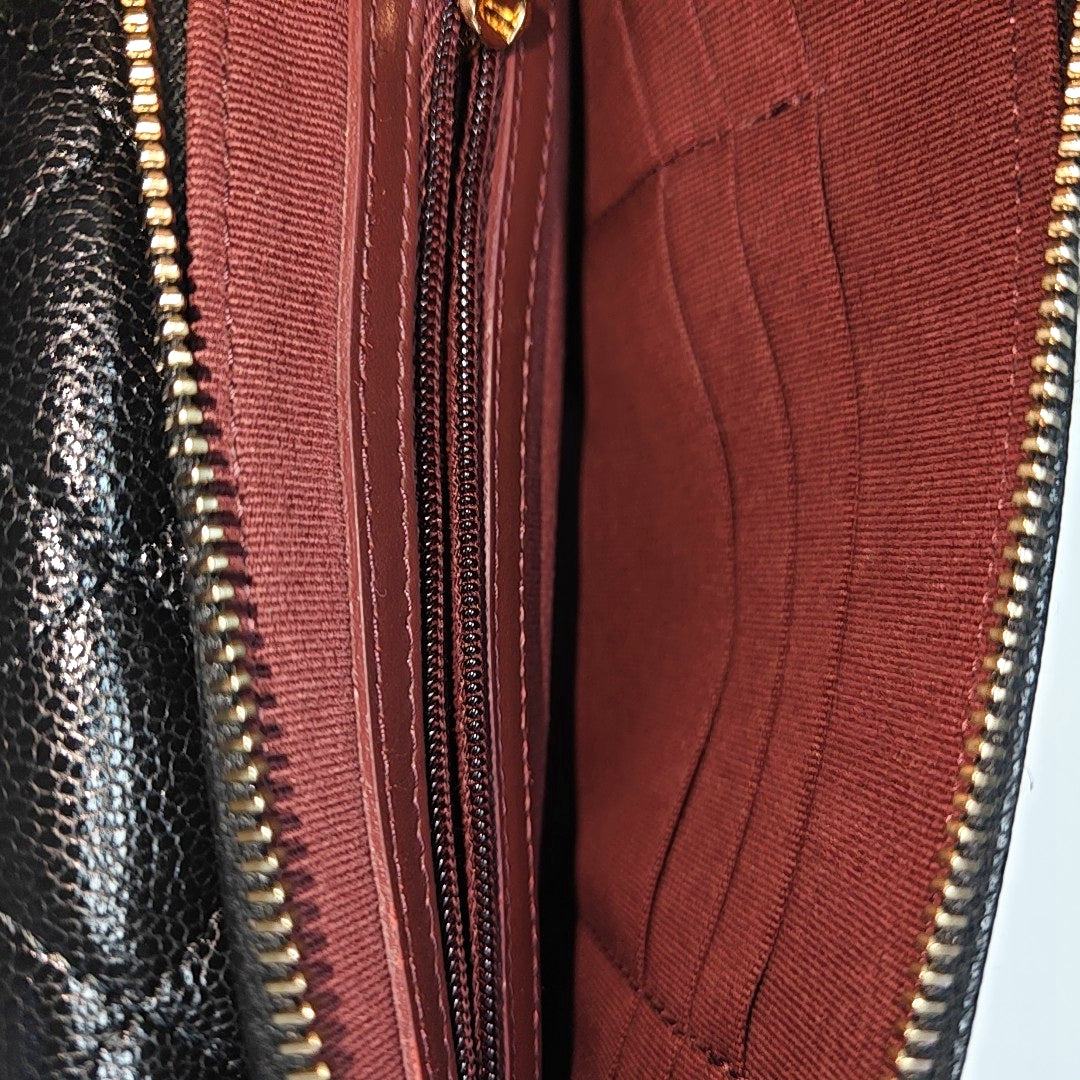CLASSIC FLAP Mini Quilted Grained Calfskin Black
