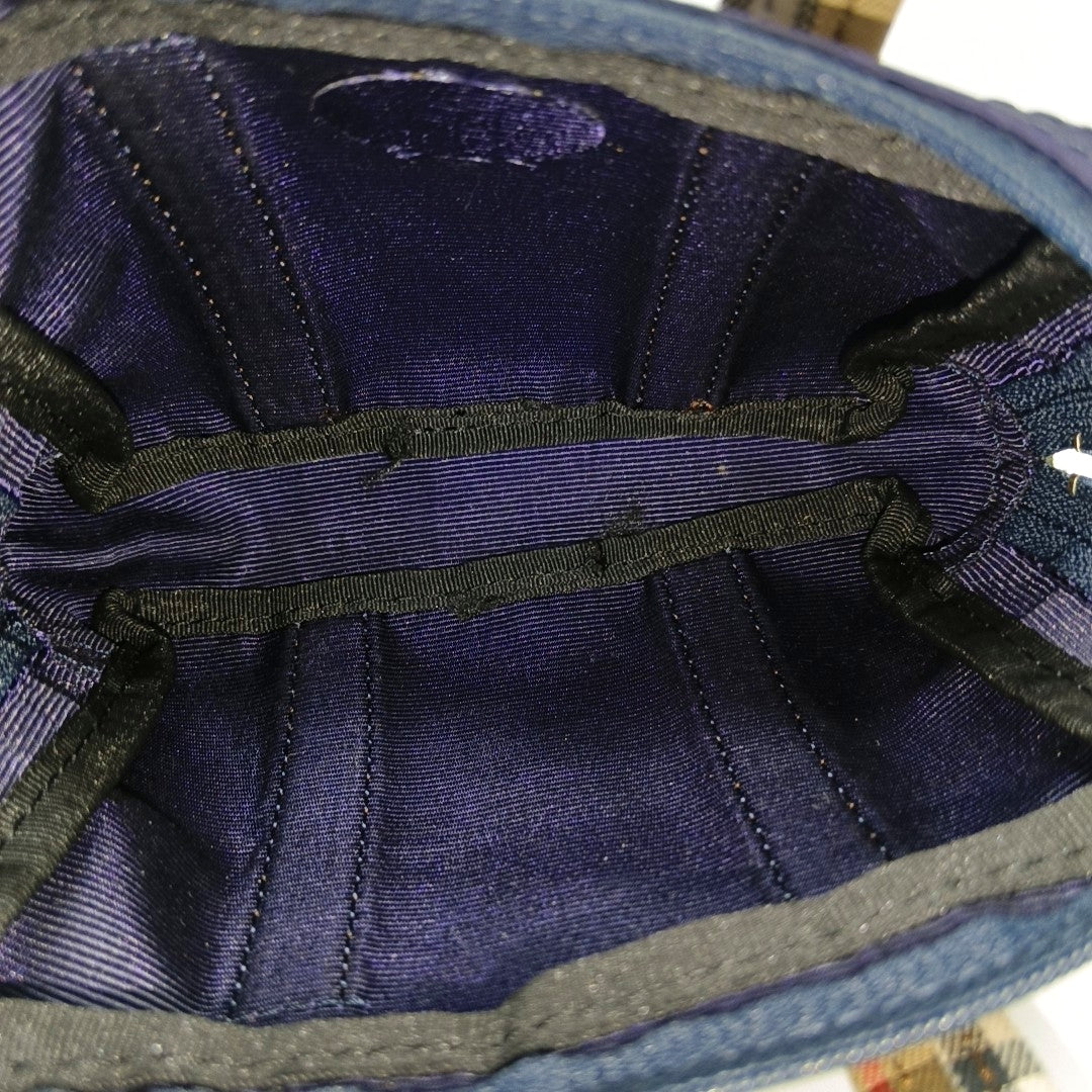 Fabric Top Handle Bag Blue