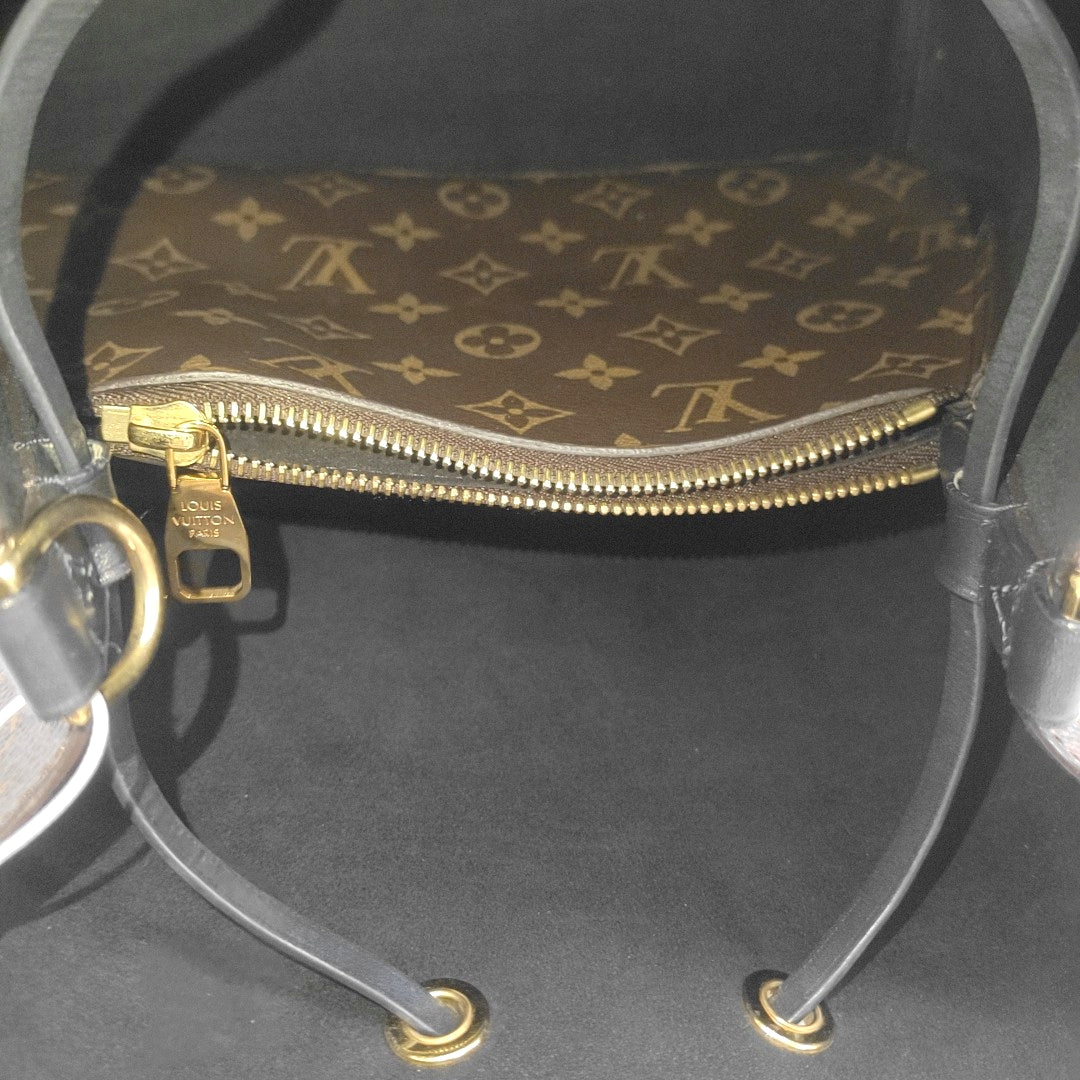 NÉONOÉ MM Monogram Coated Canvas Brown