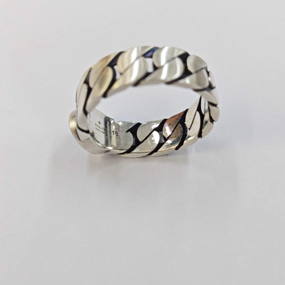 Interlocking G 925 Sterling Silver Ring HK 16