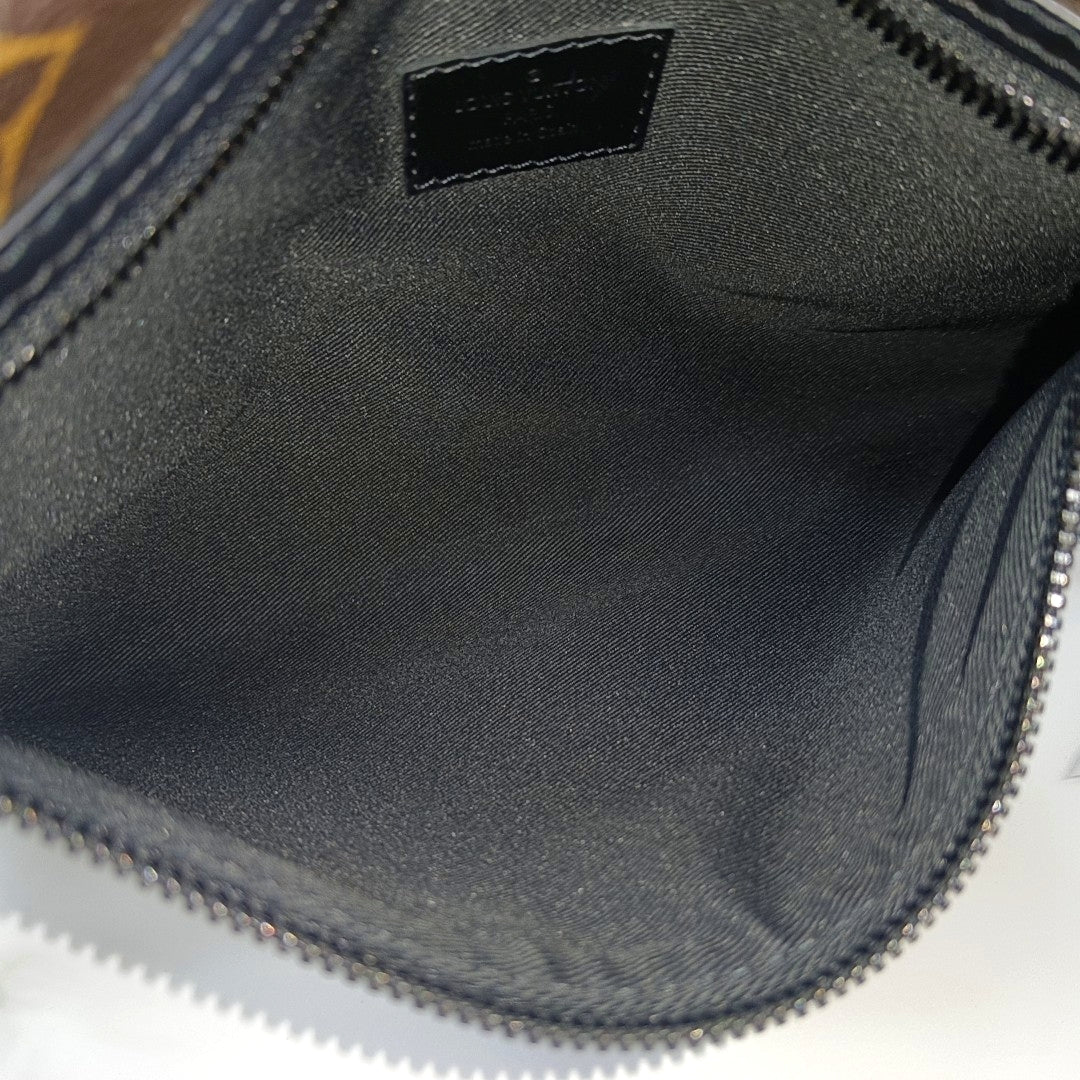 FLAT Monogram Coated Canvas Brown