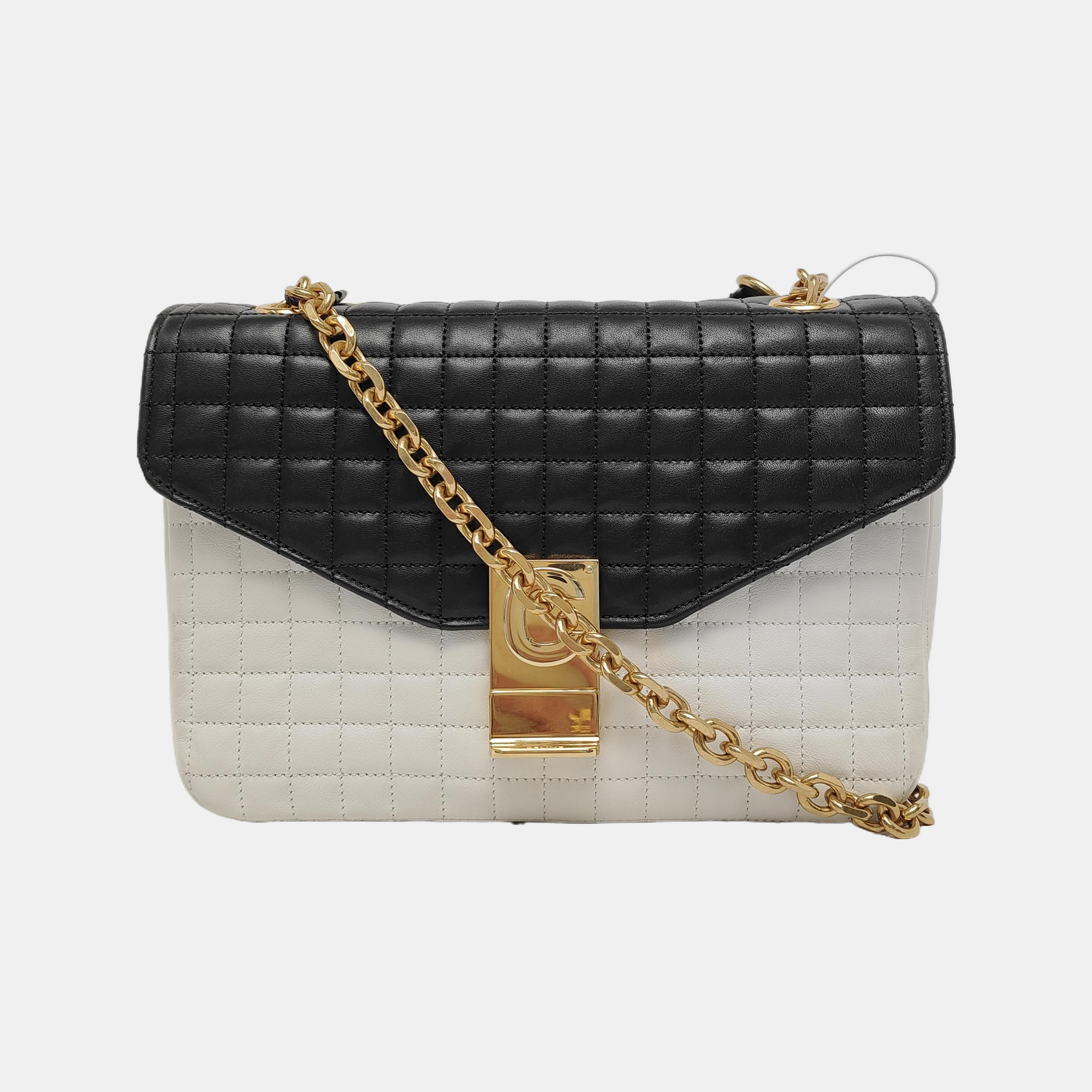 Authenticated pre-owned  C Medium Quilted Calfskin White - Shoulder Bag at Looply