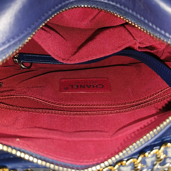 Authenticated pre-owned  GABRIELLE Small Quilted Calfskin Blue - Shoulder Bag at Looply