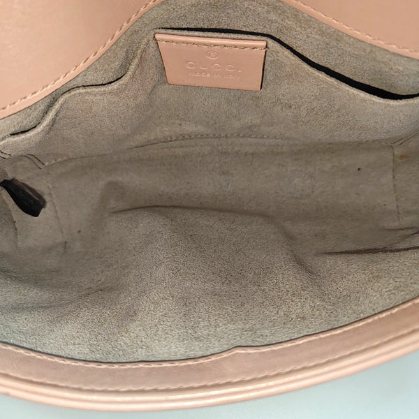 GG Marmont Small Quilted Calfskin Pink