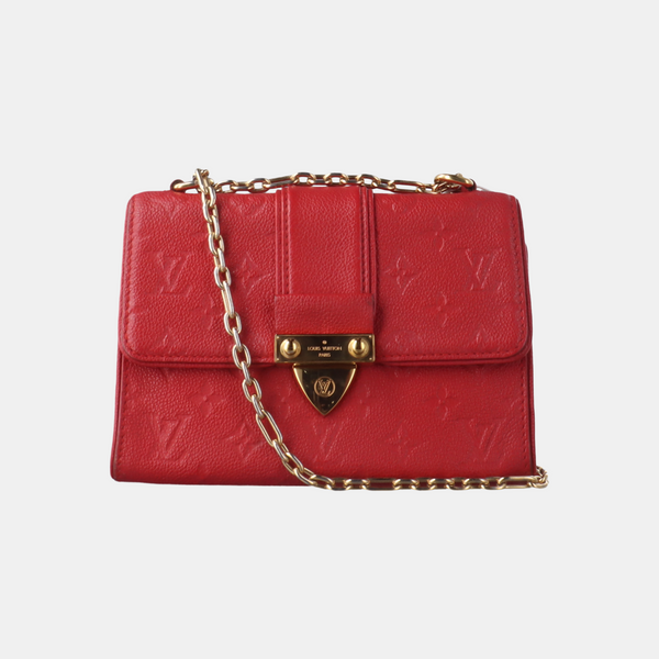 SAINT SULPICE PM Monogram Calfskin Red