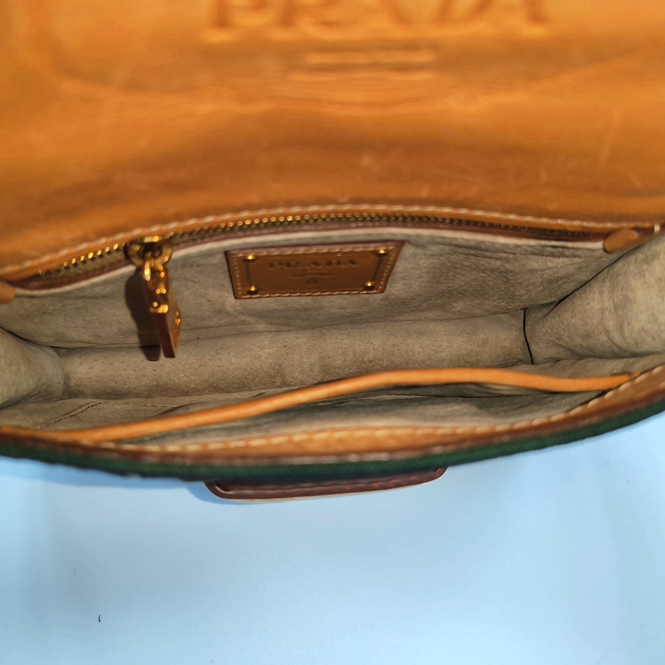 Quilted Canvas Shoulder Bag Green