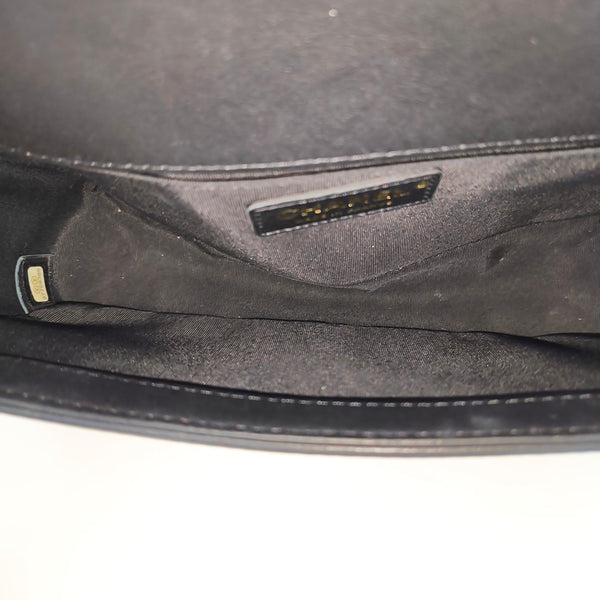 BOY CHANEL Medium Quilted Calfskin Black