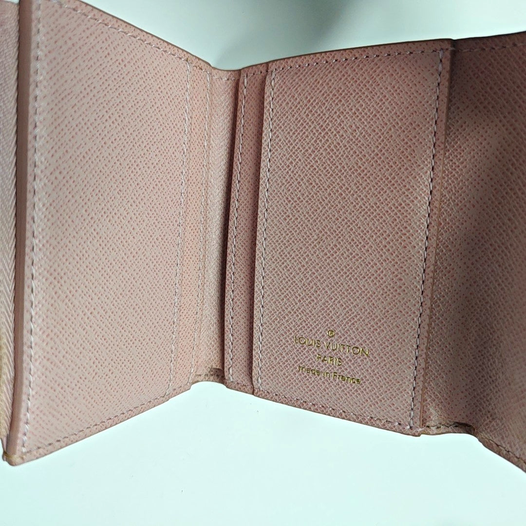 ZOE Damier Azur Coated Canvas White Wallet