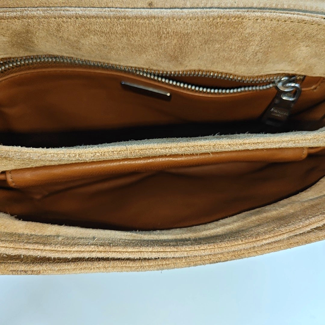 Suede Shoulder Bag Brown