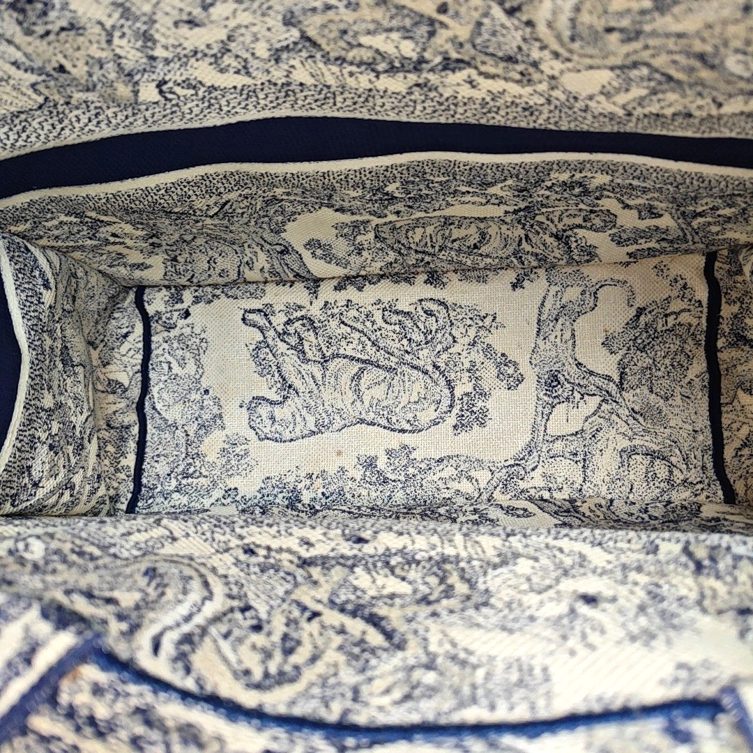 Book Tote Large Fabric Blue