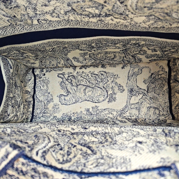 Book Tote Large Fabric Blue