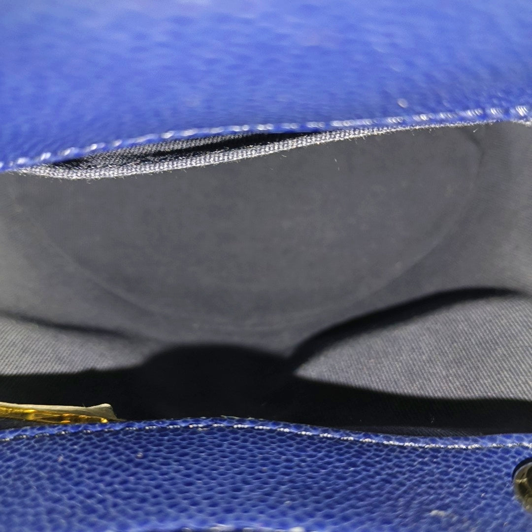 DUMA Quilted Grained Calfskin Blue