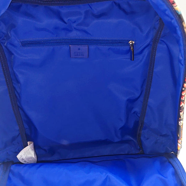 Coated Canvas Backpack Blue