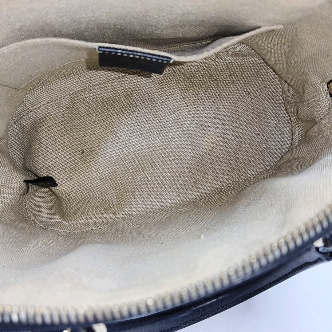 Microguccissima Monogram Calfskin Black