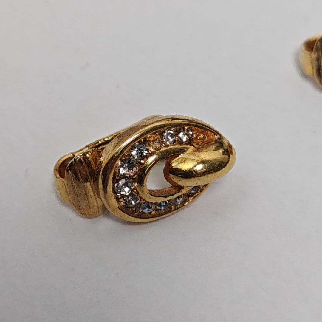 Metal Gold Clip On Earrings