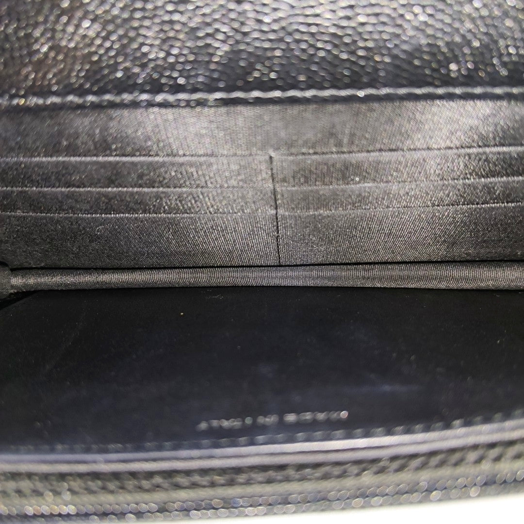 WOC Quilted Grained Calfskin Black