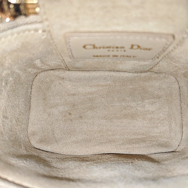Lady Dior Super Mini Cannage Lambskin Beige