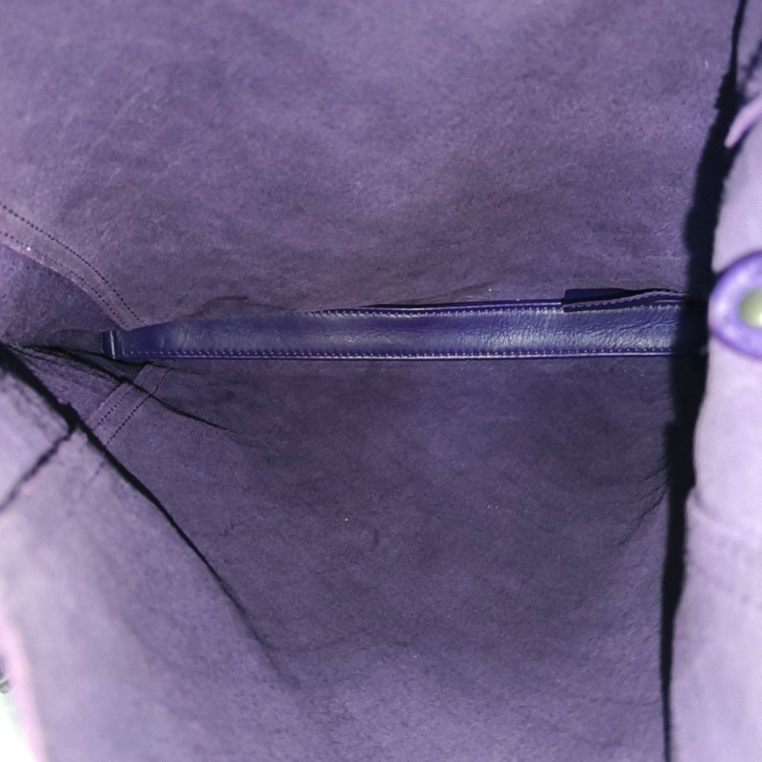 Calfskin Tote Bag Purple