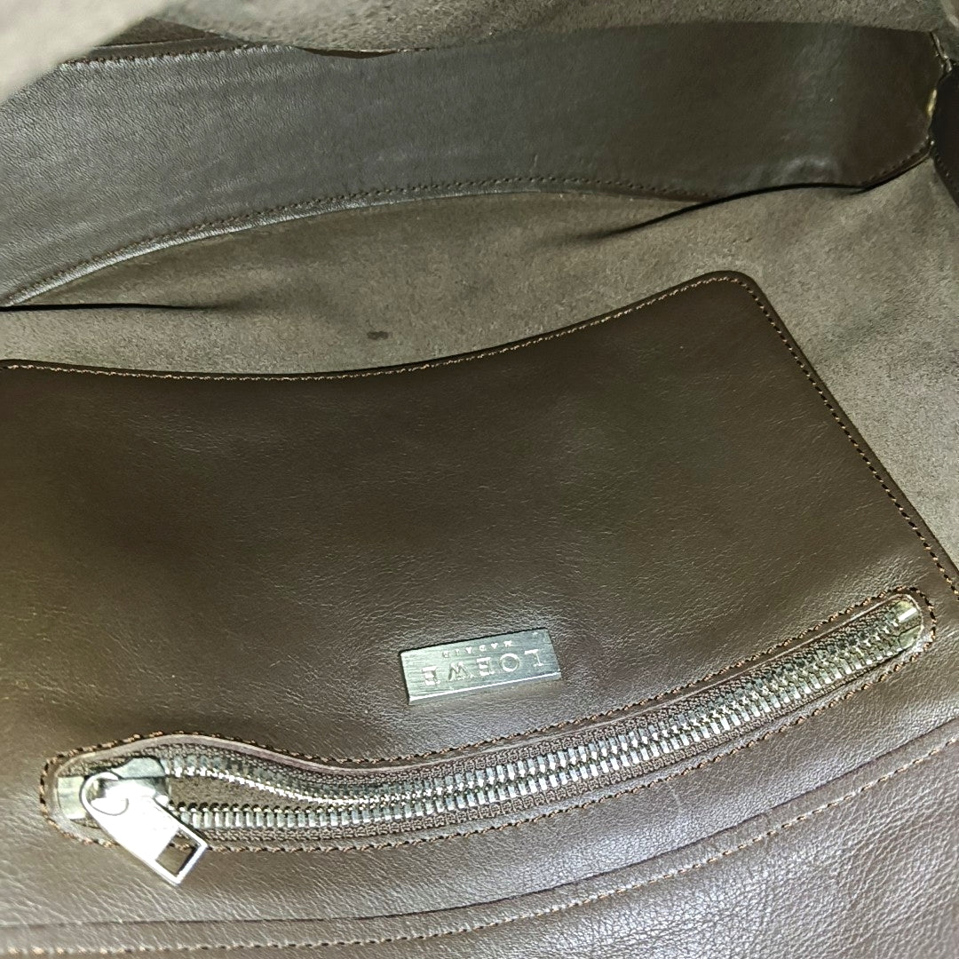 Lambskin Shoulder Bag Brown