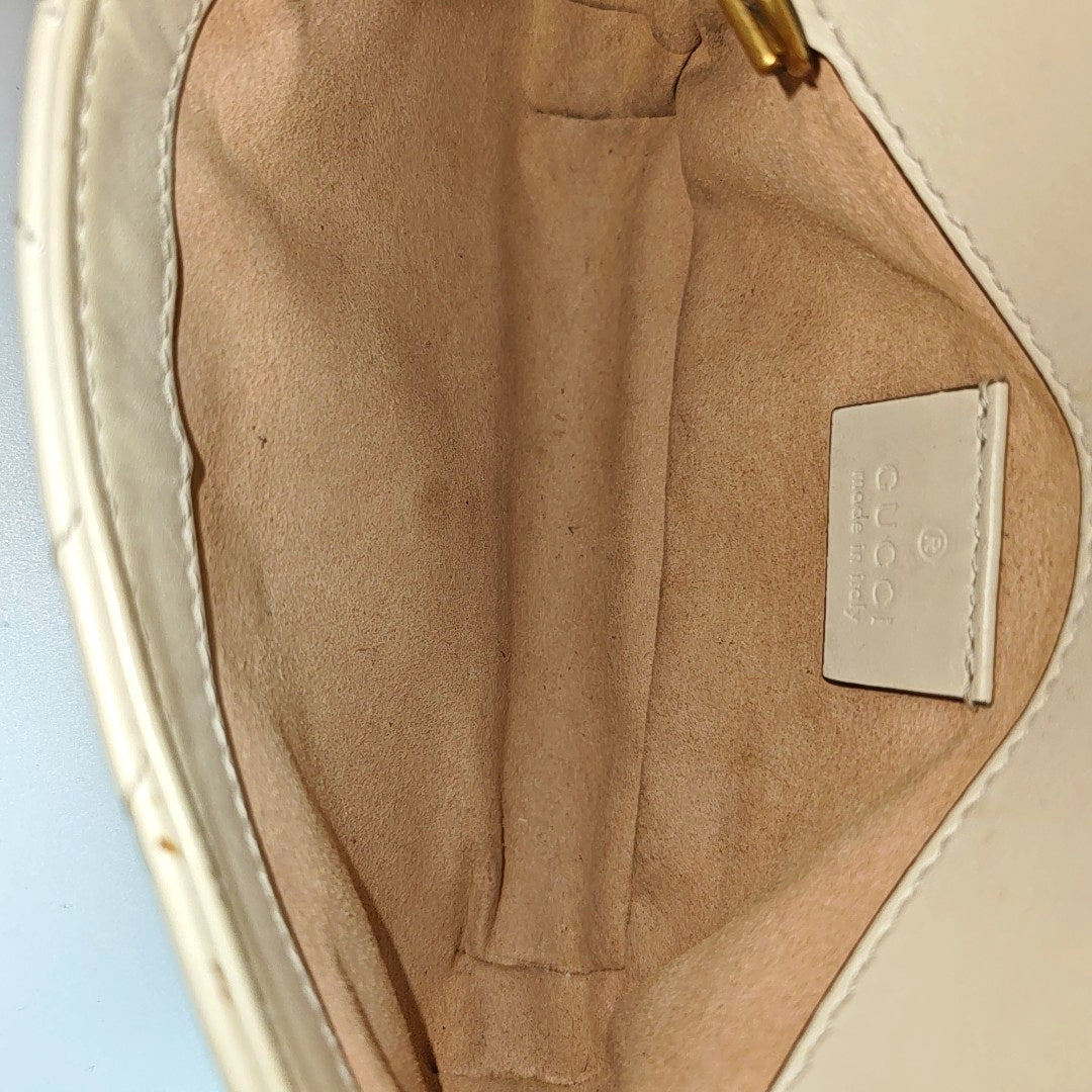 GG Marmont Mini Quilted Calfskin White
