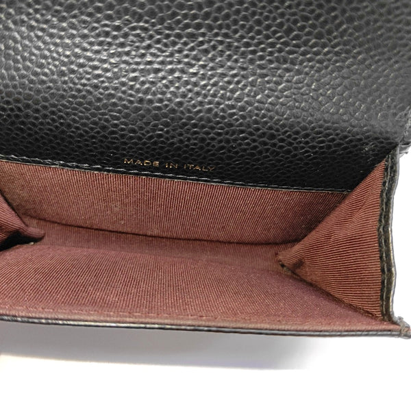 CLASSIC FLAP Quilted Grained Calfskin Black Wallet