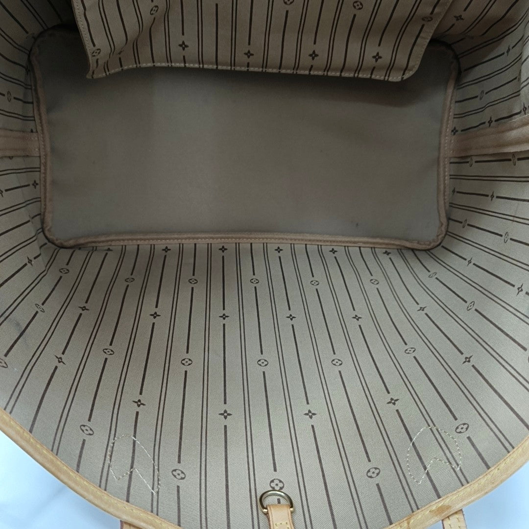 NEVERFULL GM Monogram Coated Canvas Brown