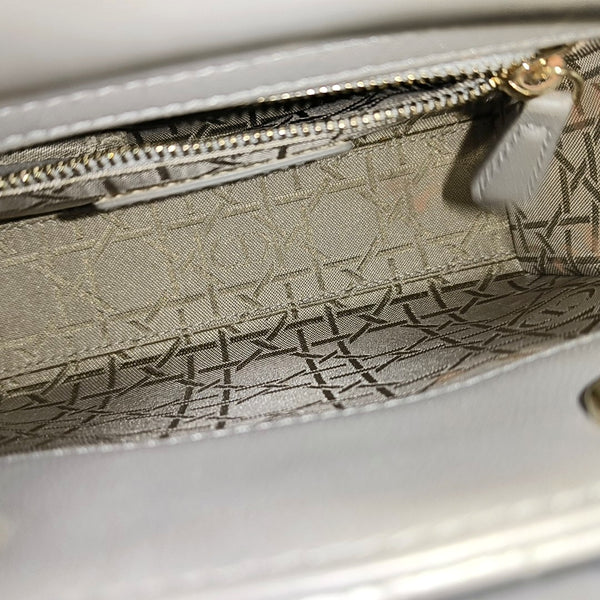 Lady Dior Mini Cannage Lambskin Gray