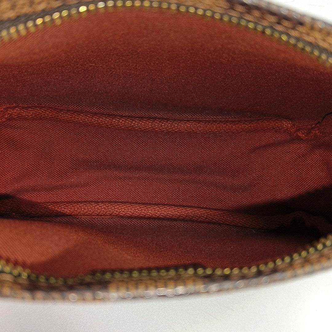TROUSSE MAKE UP Damier Ebene Coated Canvas Brown