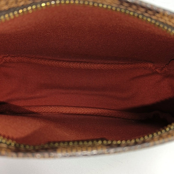 TROUSSE MAKE UP Damier Ebene Coated Canvas Brown