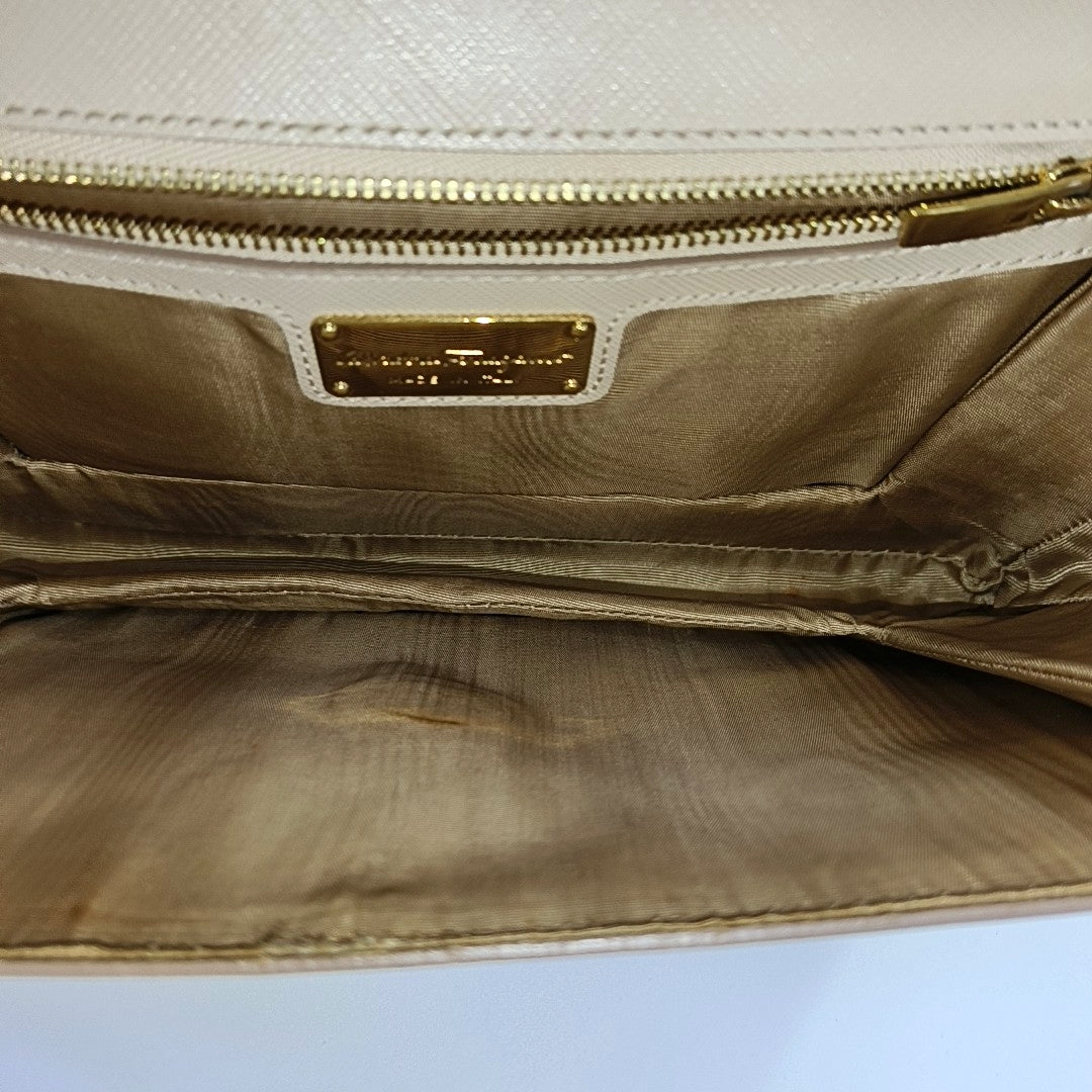 Calfskin Shoulder Bag Beige