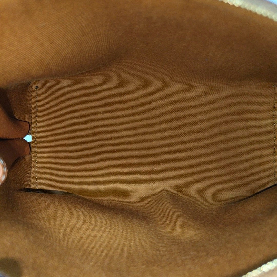 Authenticated pre-owned  TRIOMPHE CANVAS Mini Coated Canvas Brown - Shoulder Bag at Looply