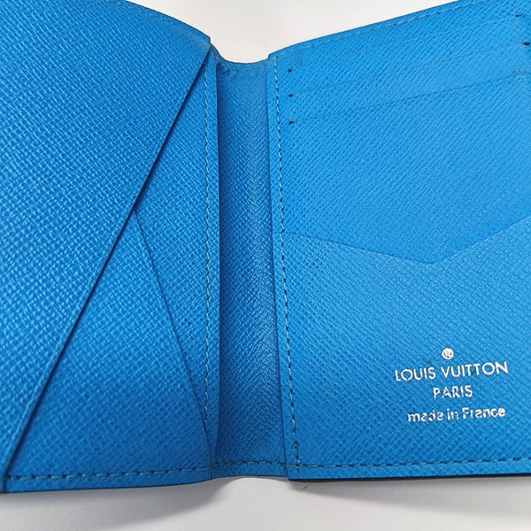 Coated Canvas Card Holder Blue