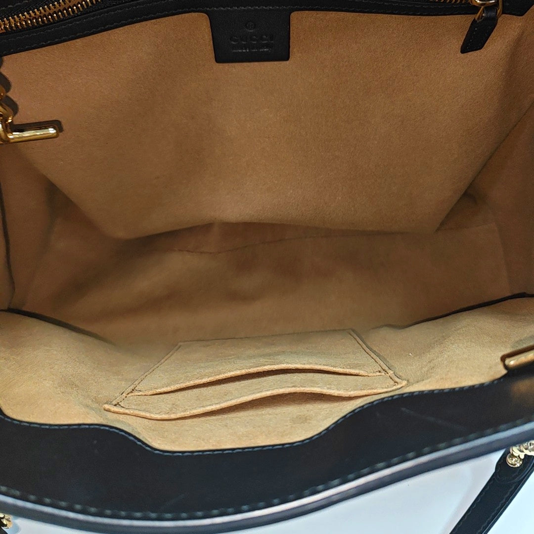 Padlock Medium Monogram Coated Canvas Beige