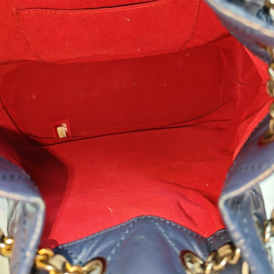 GABRIELLE Small Quilted Calfskin Blue