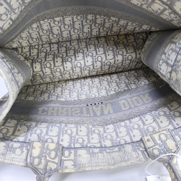 Book Tote Medium Oblique Canvas Gray
