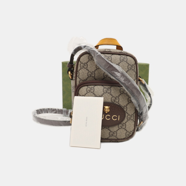 Neo Vintage Mini Monogram Coated Canvas Brown
