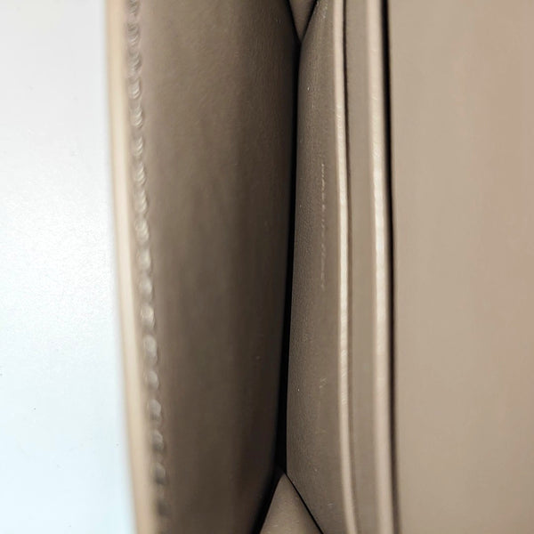 TRIOMPHE Mini Calfskin Gray Card Holder