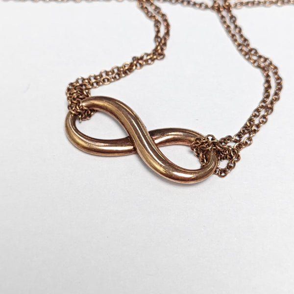 Tiffany Infinity Metal Rose Gold Necklace