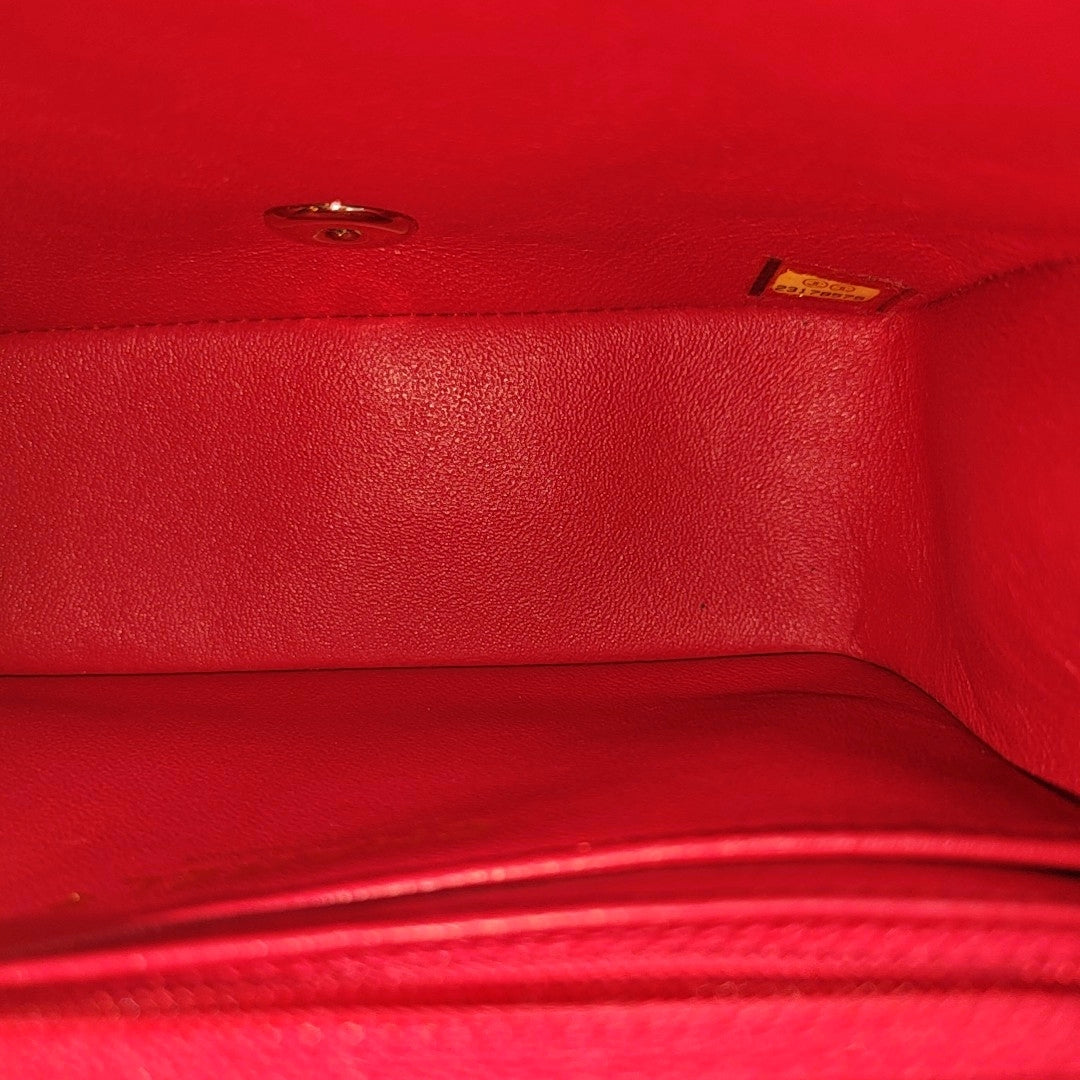CLASSIC FLAP Mini Quilted Lambskin Red
