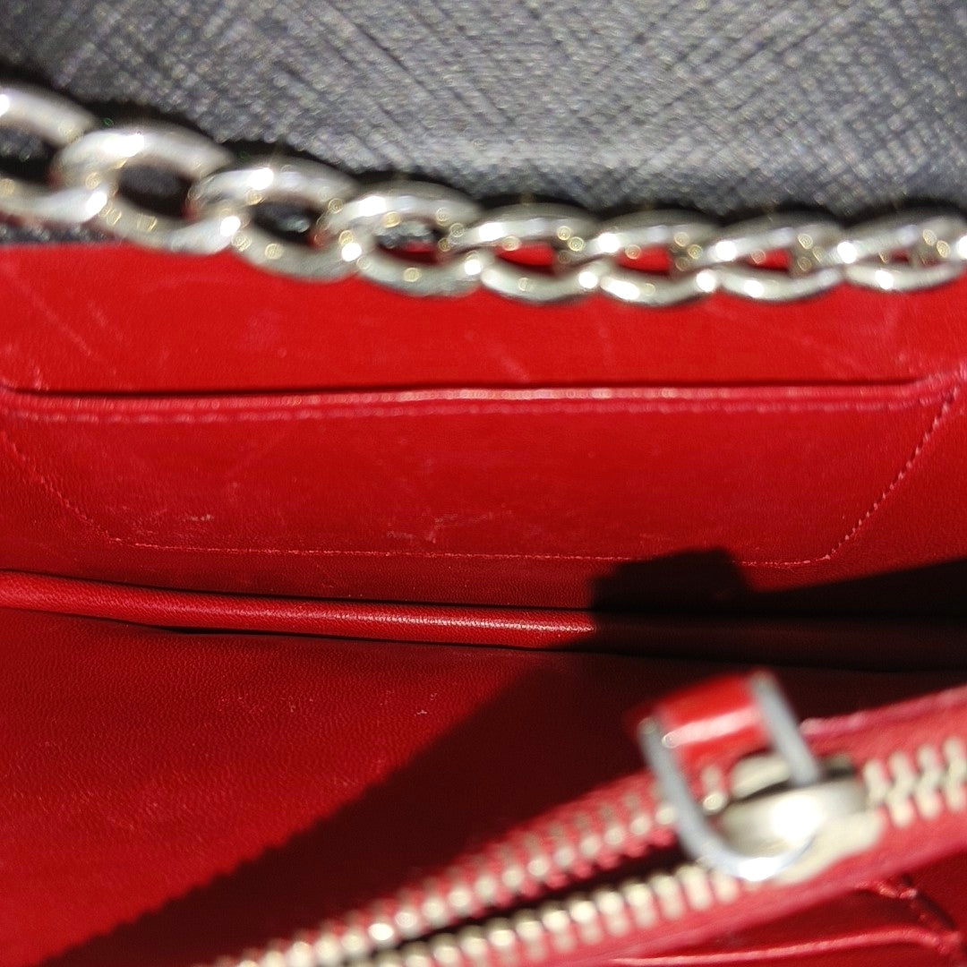 Saffiano Calfskin Shoulder Bag Black