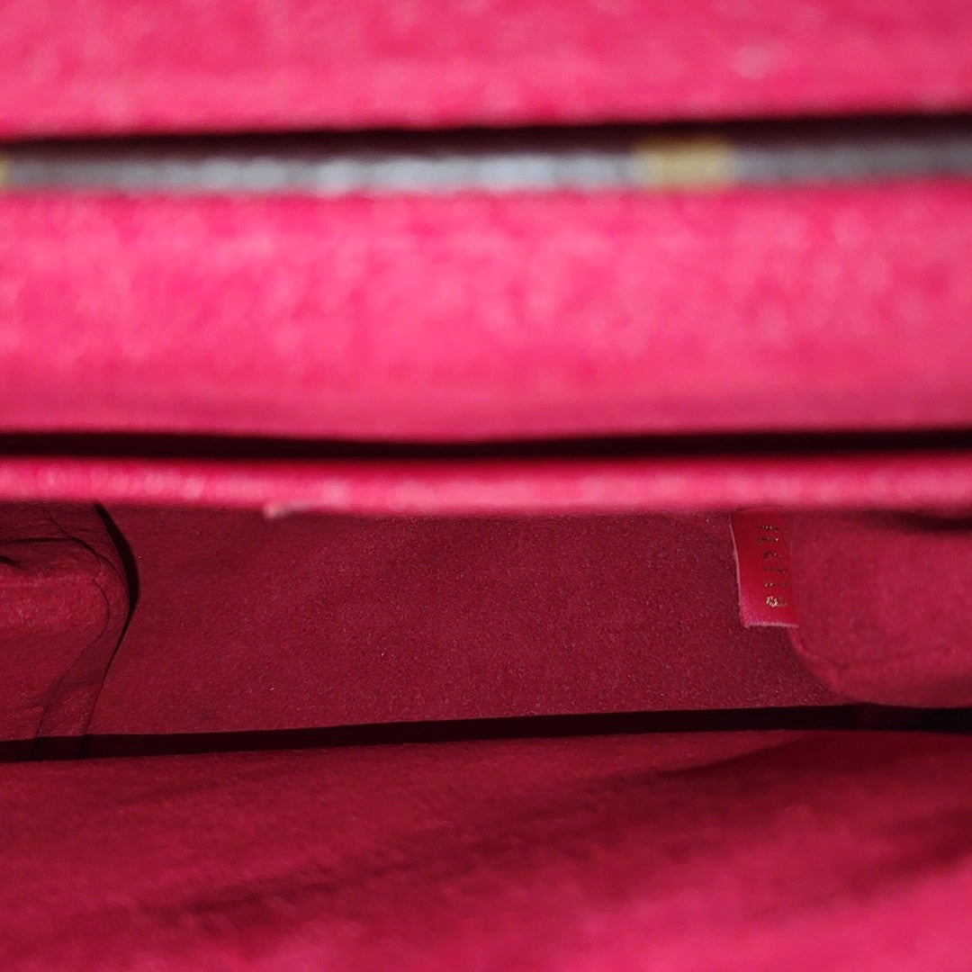 LOCKY BB Monogram Coated Canvas Red